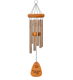 The Lord is My Shepherd..Psalm 23 Wind Chime 18\" Bronze