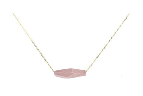 Necklace | Faceted Bar in Lilac