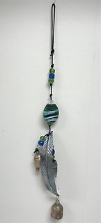 Beaded bell wind chime