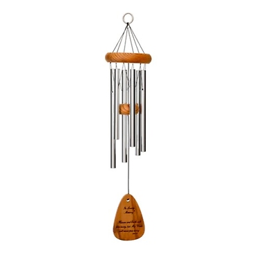 The Lord is My Shepherd..Psalm 23 Wind Chime 30\" Silver