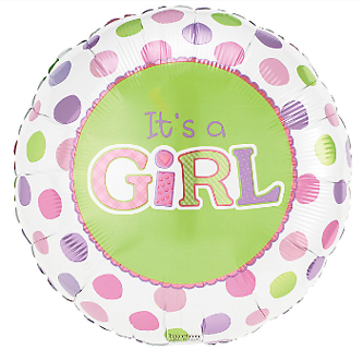4\" Stick Balloon | It\'s a Girl