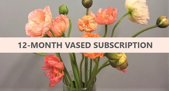 12-Month Vased Floral Subscription
