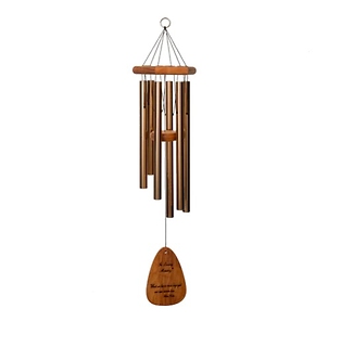 I Am With You Always.. Wind Chime 24\" Bronze