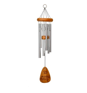 The Lord is my Shepherd..Psalm 23 Wind Chime 24\" Silver
