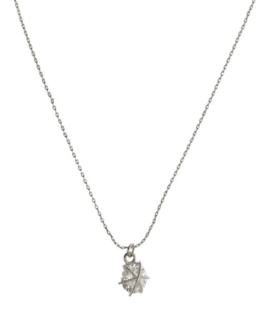 Joy Susan Necklace- Silver Wrapped Gem