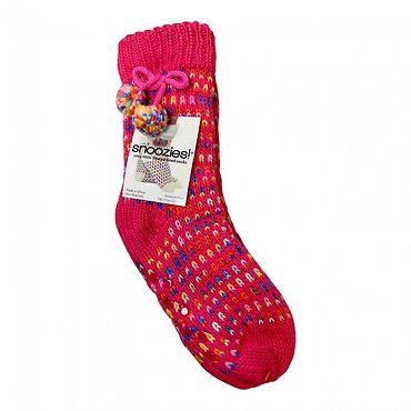 Snoozies Dot Socks | Hot Pink