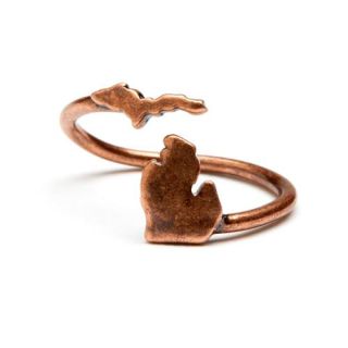 Ring ~ State of Michigan (Antique Copper)