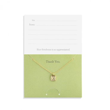 Thank You Heart Necklace | On Card