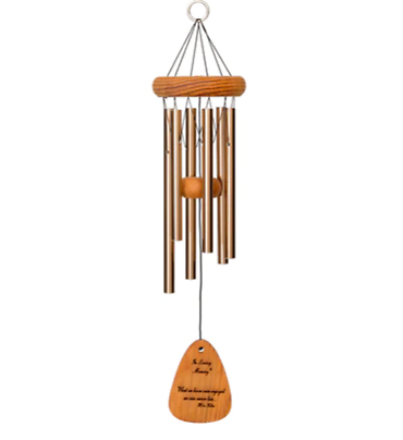 I Am With You Always.. Wind Chime 18\" Bronze