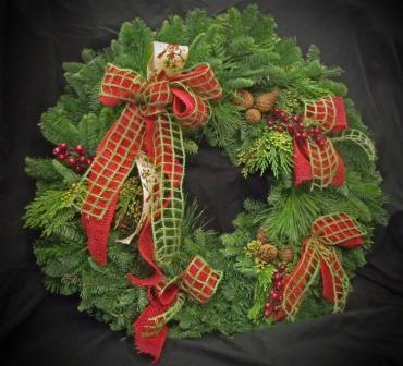 Evergreen Wreath 28\"