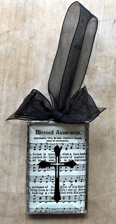 Beveled Glass Ornament - Cross