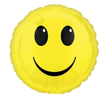 9\" Stick Balloon | Smiley Face