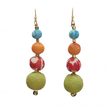 Earrings | Graduated Kantha