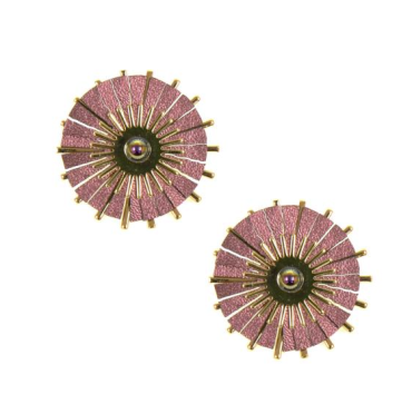 Mauve Flower Burst Earrings