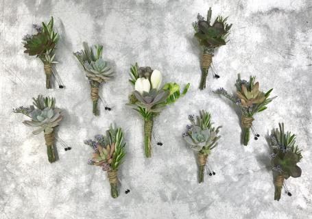 Succulent Boutonnieres