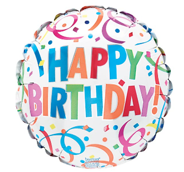 9\" Stick Balloon | Happy Birthday