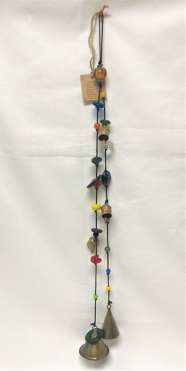 Beaded bell wind chime MLD-156