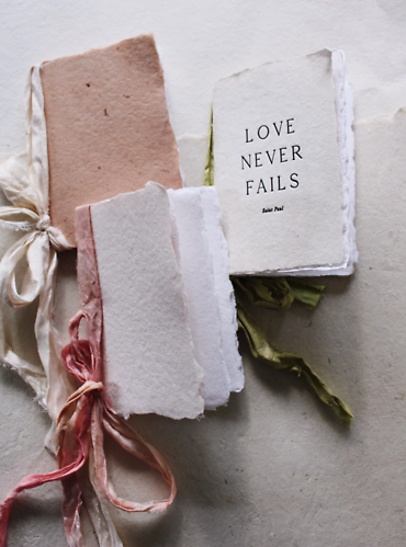 Love Never Fails | Handmade Notebook