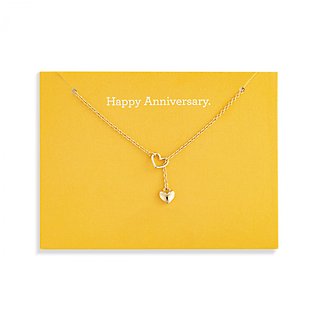 Happy Anniversary Heart Necklace | On Card