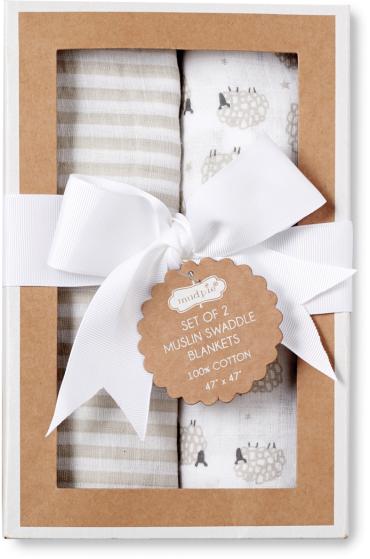 Sheep Swaddle Blankets by Mudpie