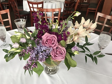 Springtime Purples Centerpiece