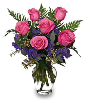 Half Dozen Pink Roses