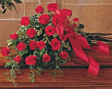 Resplendent Rose Bouquet Casket Spray