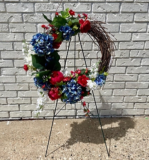 Silk Memorial Standing Wreath