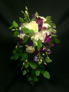 Garden Orchids Cascading Bridal Bouquet