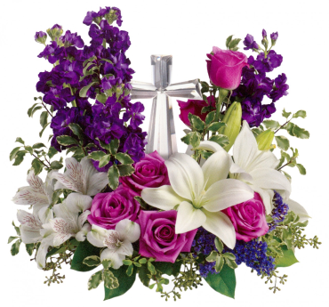 Forever Cherished Glass Cross