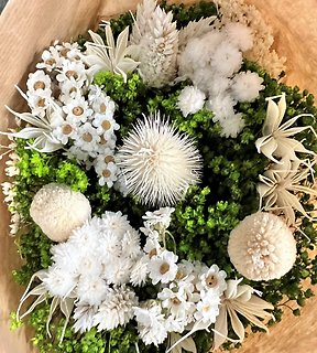 Dried Bouquet | White and Green
