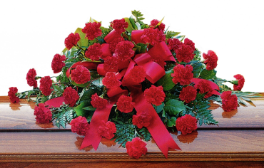 Enduring Strength Carnation Casket Spray Style 4