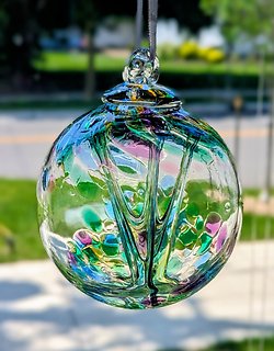 Hand-Crafted Glass Ball- \"Thinking of You\"