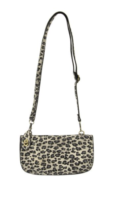 Wristlet/Crossbody Clutch | Gray Leopard
