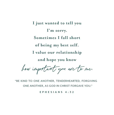 Apology Enclosure Card