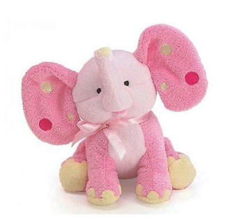 Plush Pink Elephant Rattle