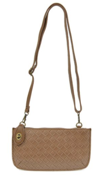 Wristlet/Crossbody Clutch | Woven Chestnut