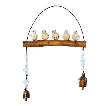 Wooden Multi-Birds Wind Chime