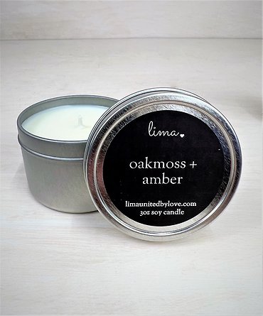 Scented Lima Candle | Oakmoss & Amber