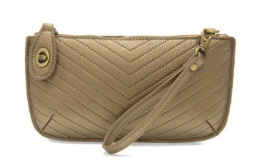 Wristlet/Crossbody Clutch | Quilted Bronze