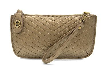 Wristlet/Crossbody Clutch | Quilted Bronze