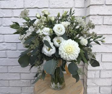 White Garden Gathering Bridal Bouquet