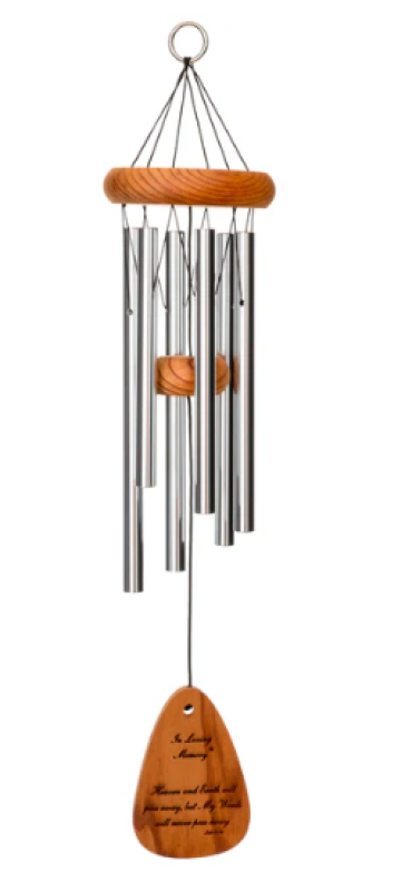 What We Have Once Enjoyed.. Wind Chime 30\" Silver