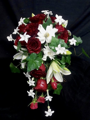 Gardenia Glory Cascading Bridal Bouquet