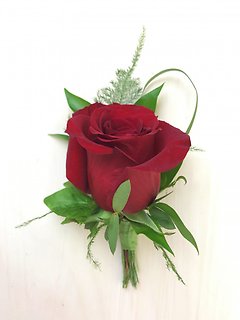 Red rose boutonniere