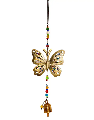 Beaded Butterfly Wind Chime