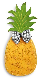 Pineapple with Bow Tie Door Hanger