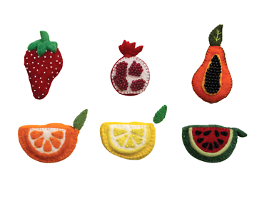 Felted Fruit Tape Measures
