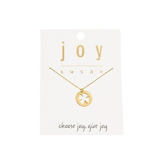 Joy Susan Necklace- Gold Clover