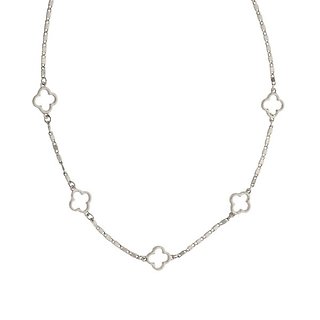 Joy Susan Silver Quatrefoil Necklace